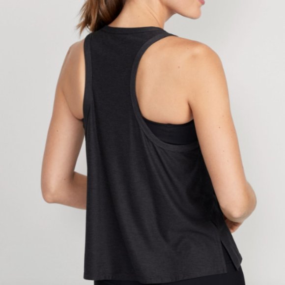 LOVE Tank Ultra Soft Graphic Tank Tropical Graphic GRAY SZ Small NEW! - Picture 2 of 9